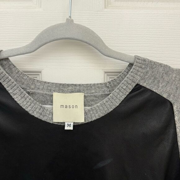 Mason Gray and Black Crew Neck Sweater - Picture 2 of 6